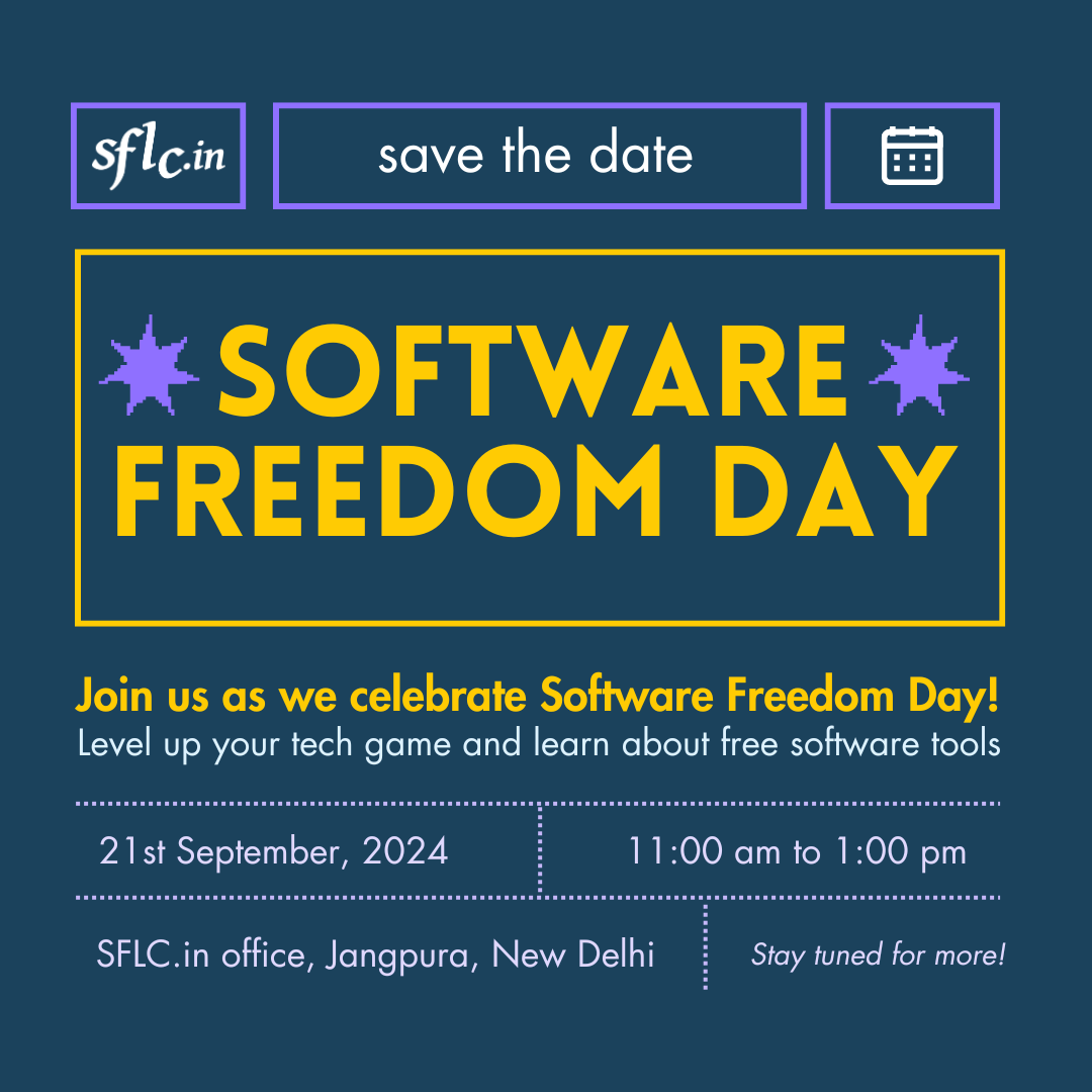 sflc India celebrating Software Freedom Day